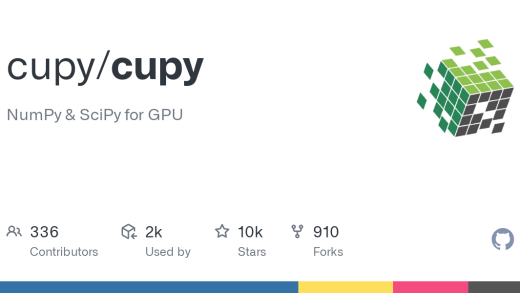 CuPy: GPU-Accelerated Array Computation Library for Python